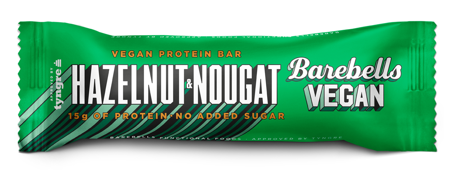 Barebells Vegan Proteiinipatukka Hazelnut Nougat 55 g KRuoka