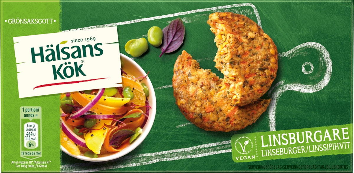 Hälsans kök linssipihvit 320g vegaani | K-Ruoka Verkkokauppa