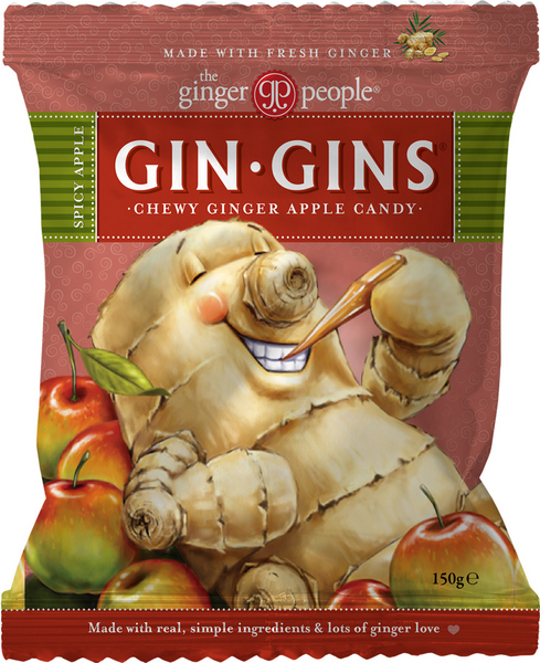 Gin Gins inkiväärimakeinen 150g Omena