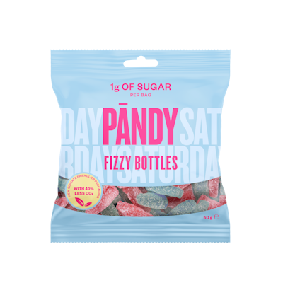 Pändy Fizzy Bottles makeispussi 50g