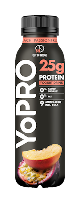Danone YoPro proteiinijuoma 300g persikka-passionhedelmä laktoositon