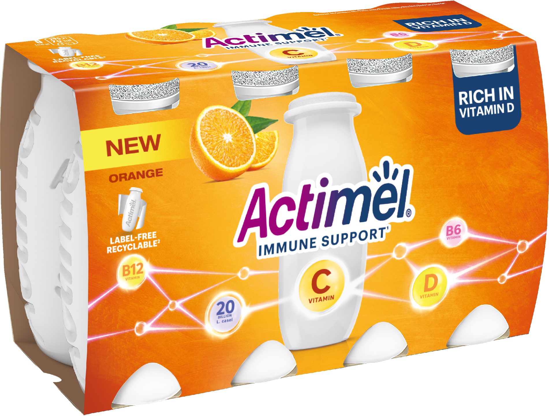 Danone Actimel jogurttijuoma 8x100g appelsiini