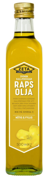 Zeta Rapsolja kallpressad 500ml | K-Ruoka Verkkokauppa