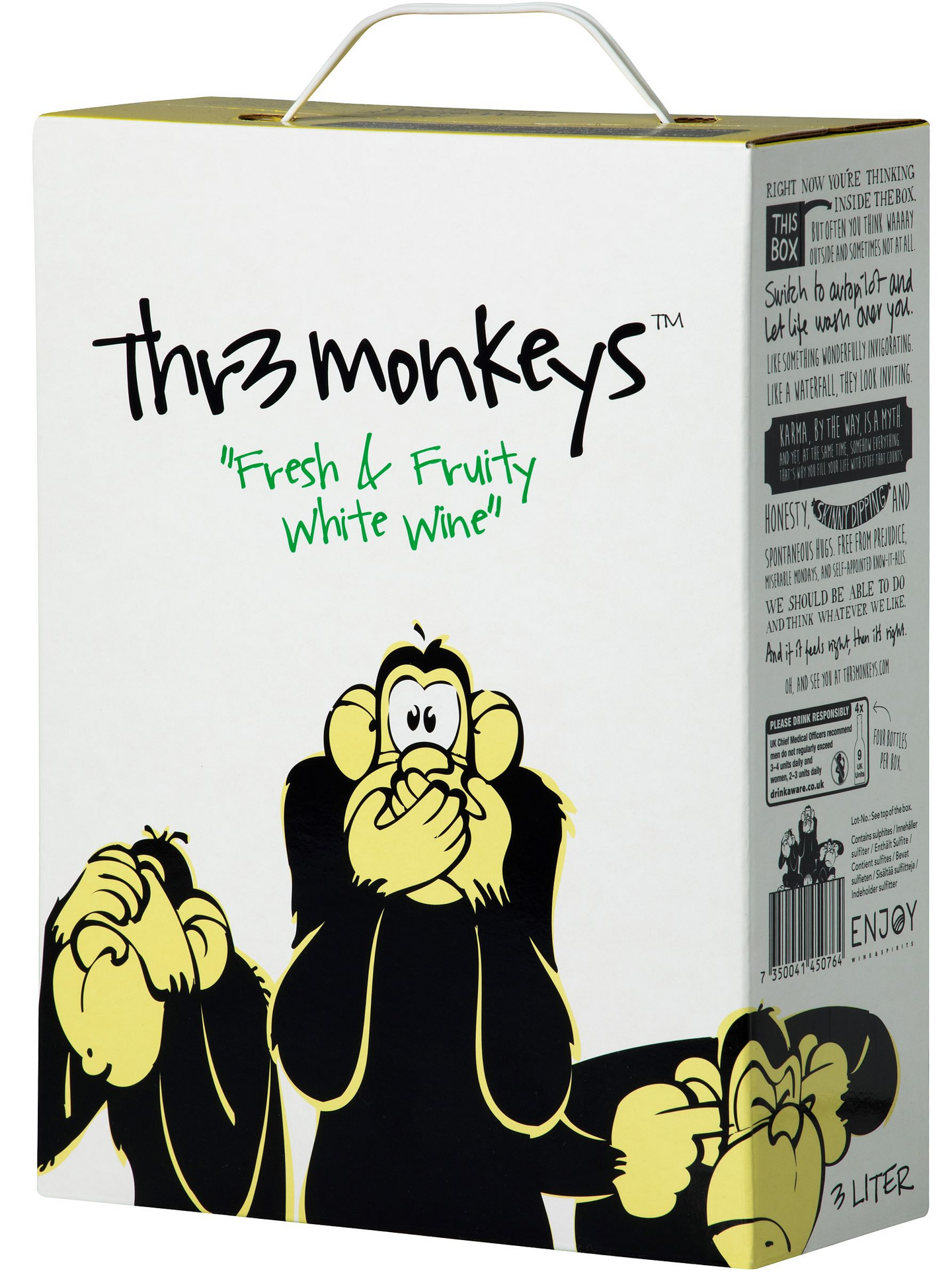 Thr3 Monkeys White 8% 3l