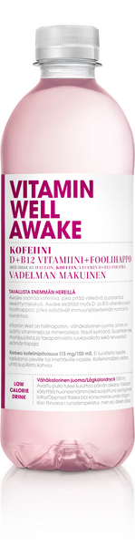 Vitamin Well Awake maustettu hiilihapoton juoma 0,5l
