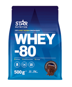 Star Nutrition Whey-80 heraproteiinijauhe Tuplasuklaa 500g