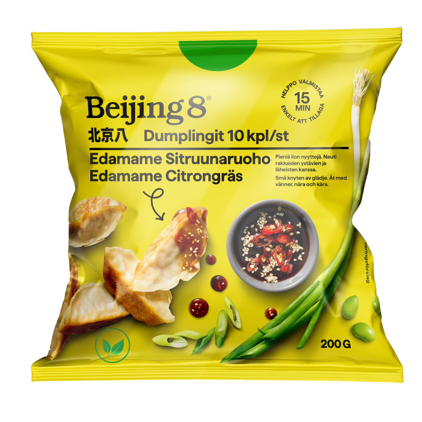 Beijing8 Dumplingit Edamame Sitruunaruoho 200g pakaste