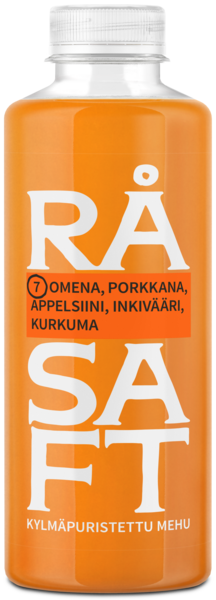 Råsaft kylmäpuristettu mehu omena-porkkana-appelsiini-inkivääri-kurkuma 700ml