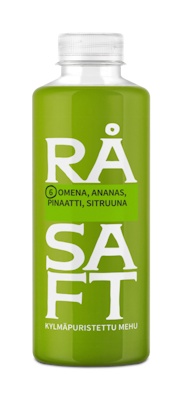 Råsaft kylmäpuristettu mehu omena-ananas-pinaatti-sitruuna 700ml