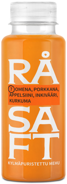 Råsaft kylmäpuristettu mehu omena-porkkana-appelsiini-inkiväär-kurkuma 250ml