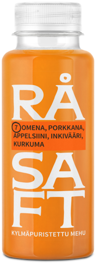 Råsaft kylmäpuristettu mehu omena-porkkana-appelsiini-inkiväär-kurkuma ...