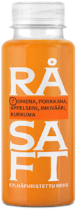 Råsaft kylmäpuristettu mehu omena-porkkana-appelsiini-inkiväär-kurkuma 250ml