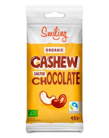 Smiling cashwepähkinä suklaa 45g luomu