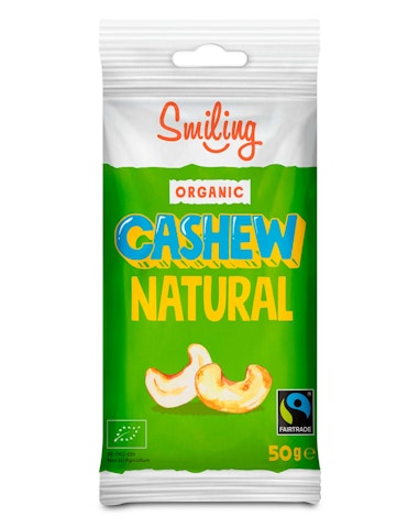 Smiling cashewpähkinä natural 50g luomu