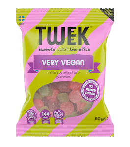 Tweek Very Vegan Hedelmänmakuinen hapan viinikumi makeispussi 80g