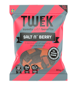 Tweek Salt n'Berry viinikumimakeinen makeispussi 80g