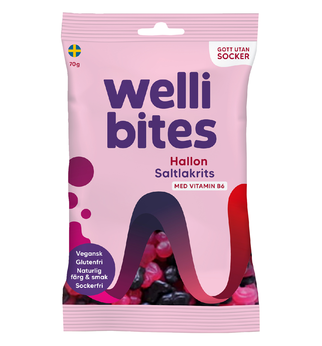 Wellibites Vadelma&Lakritsi 70g