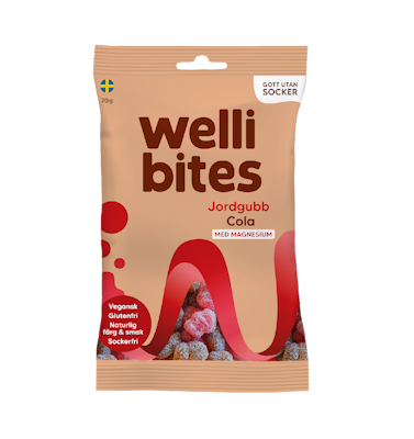 Wellibites Mansikka & Cola makeispussi 70g