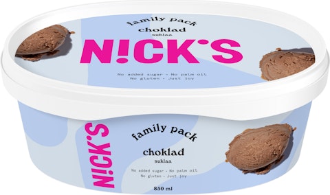 Nick's jäätelö 850ml suklaa