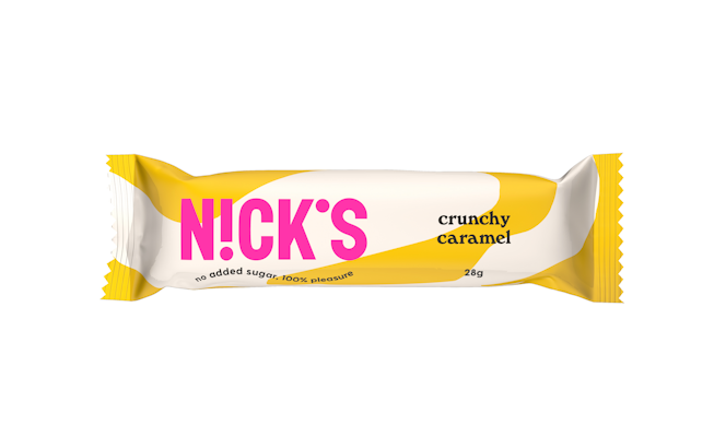 Nick's crunchy caramel Suklaapatukka 28g