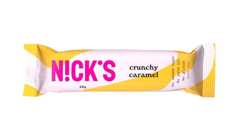 Nick's crunchy caramel Suklaapatukka 28g