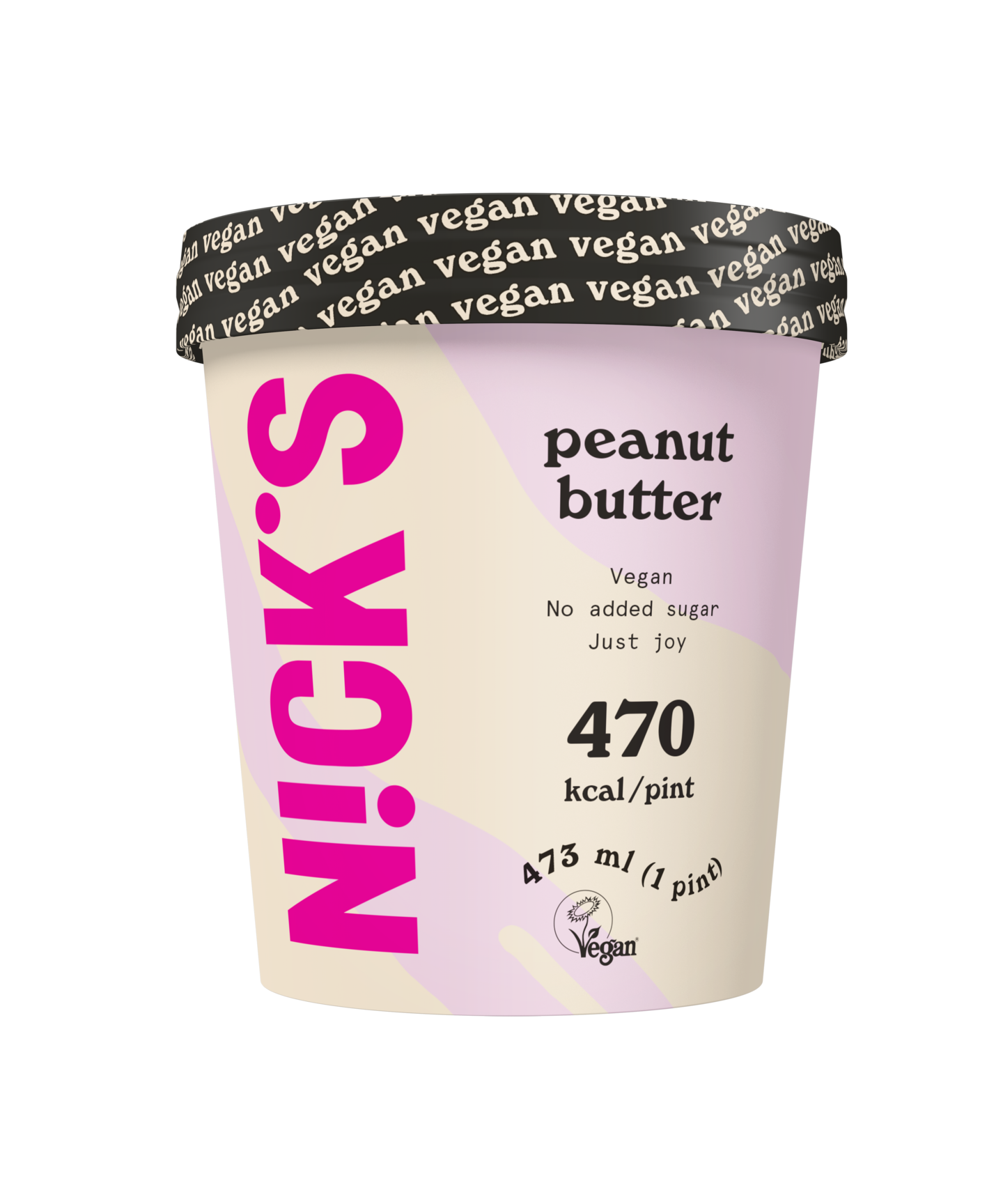 Nick's jäätelö 473ml vegan peanut butter