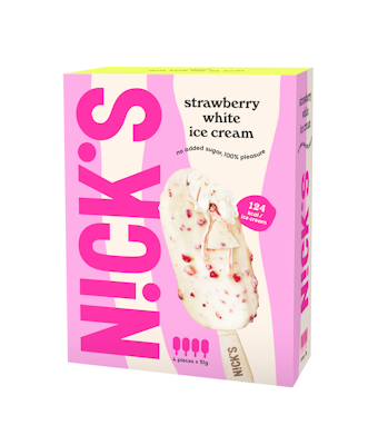 Nick's multipack 4x51g strawberry white