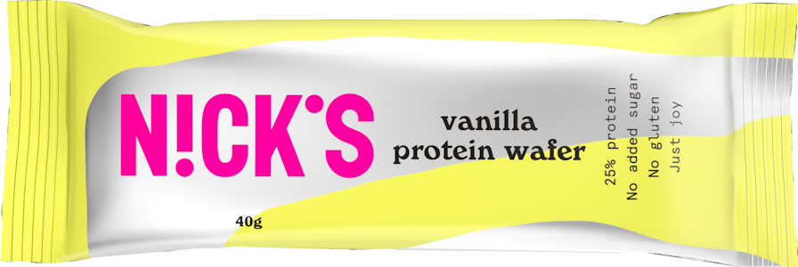 Nick's proteiinivohvelipatukka 40g vanilja