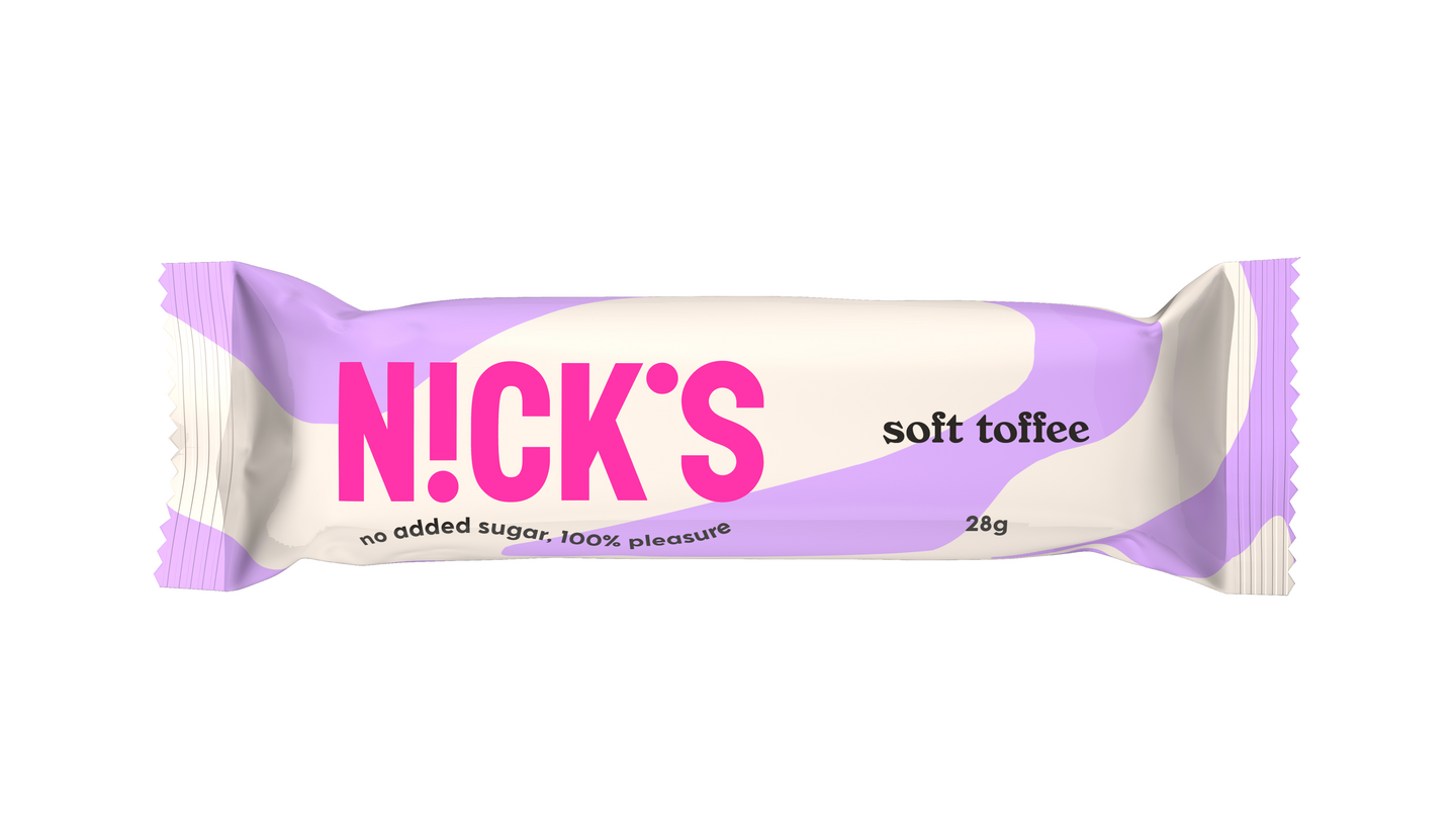 Nick's soft suklaapatukka toffeetäytteellä 28g gluteeniton