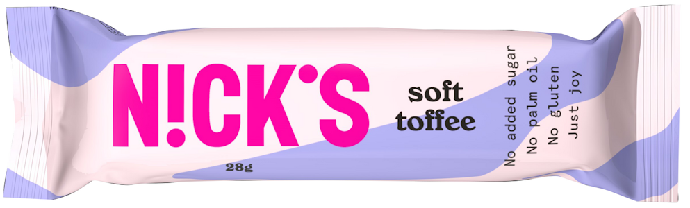 Nick's soft suklaapatukka toffeetäytteellä 28g gluteeniton