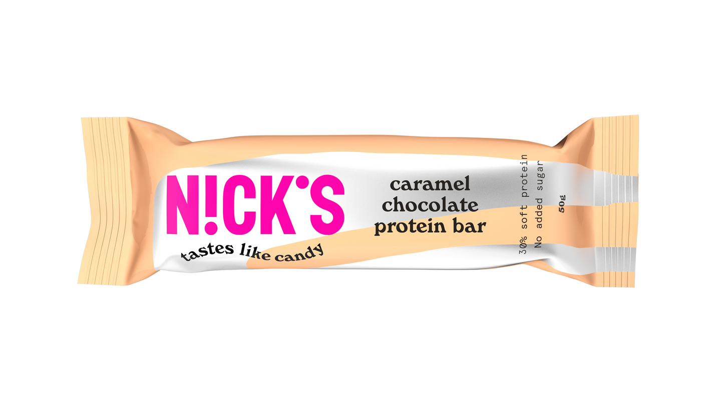 Nick's proteiinipatukka 50g Caramel chocolate