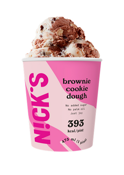 Nick's brownie cookie dough jäätelö 473ml