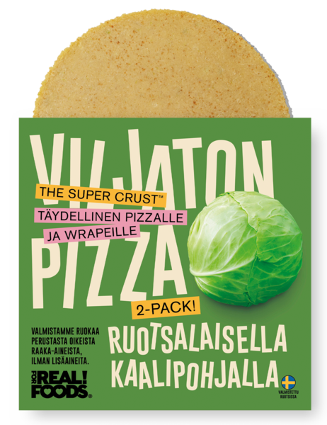 For Real! Foods kaali-pizzapohja 2-pack 240g pakaste