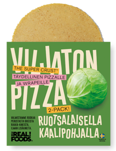 For Real! Foods kaali-pizzapohja 2-pack 240g pakaste