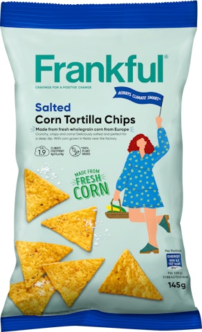 Frankful corn tortilla chips salted maissitortillalastu 145g