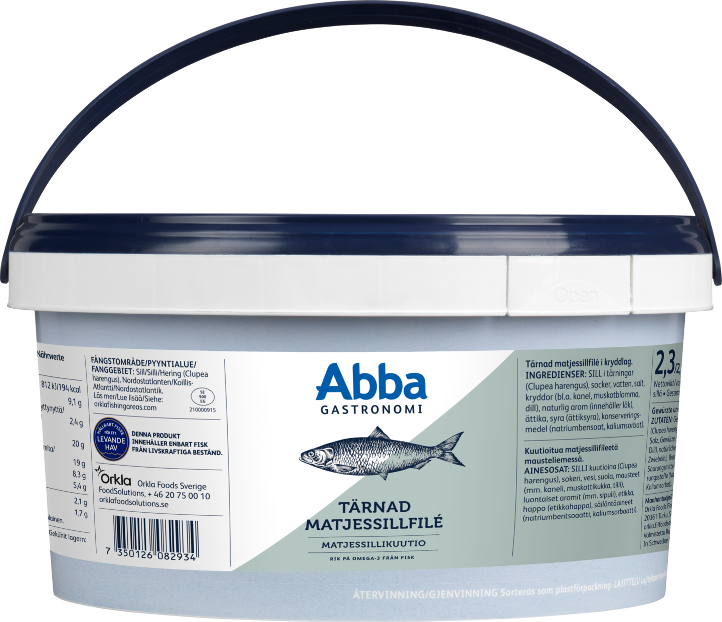 Abba matjessillikuutio 2,3kg/2,1kg