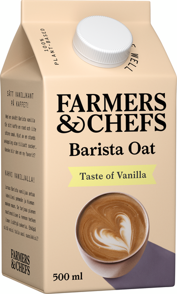 Farmers & Chefs Barista Oat kaurajuoma 0,5l vanilla