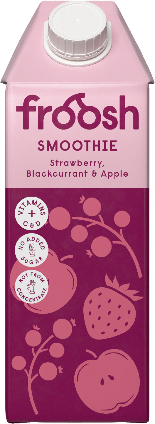 Froosh smoothie 750ml mansikka-mustaherukka-omena