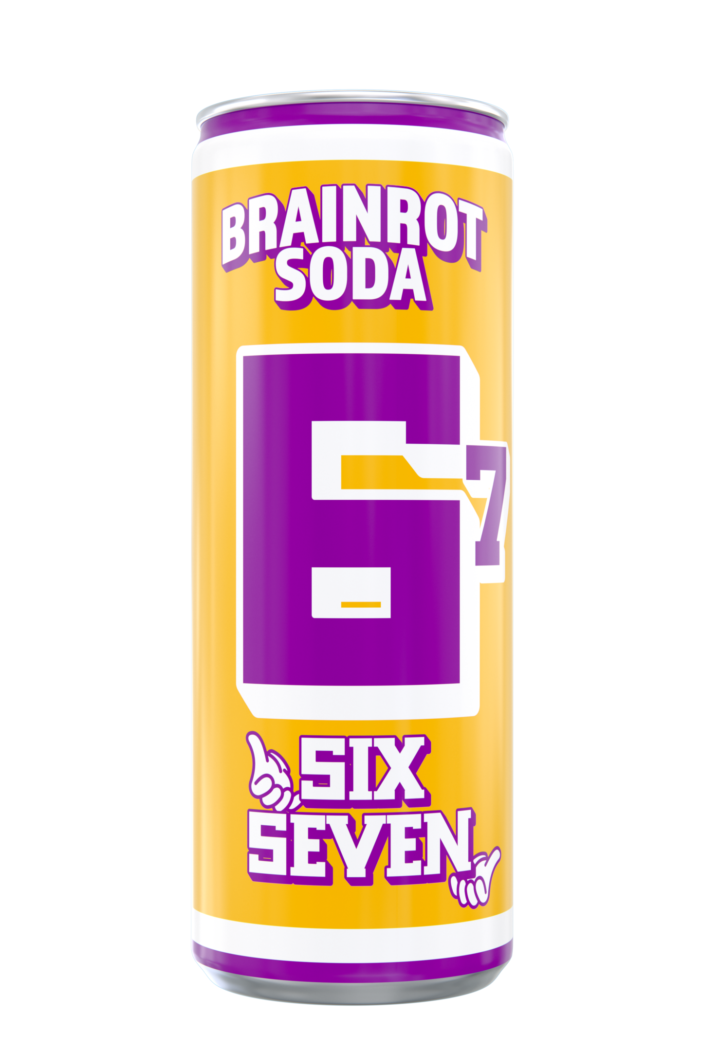 Brainrot Soda Six kiivin ja päärynän makuinen hiilihapotettu juoma 250 ml