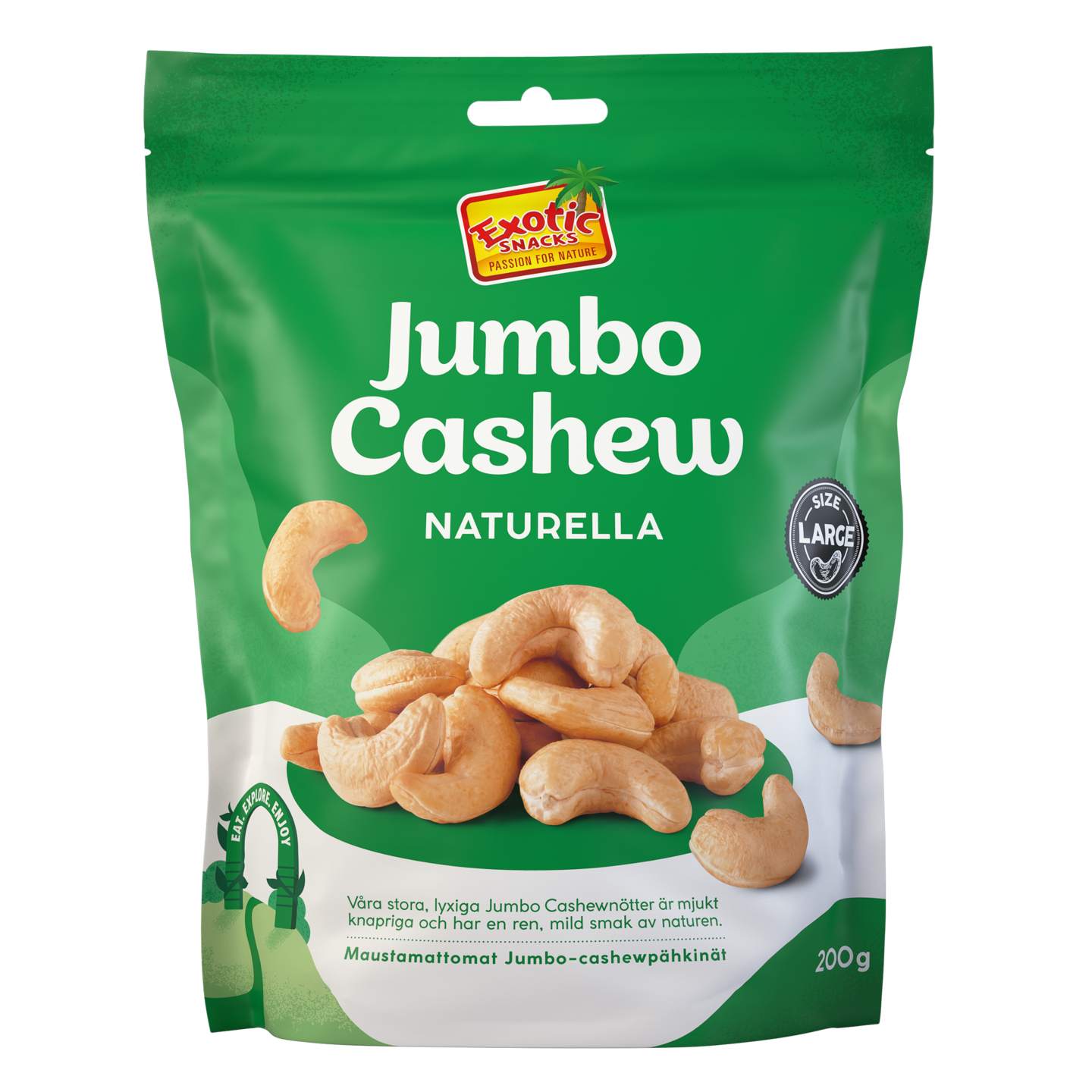 Exotic Snacks Jumbo Cashew 200g | K-Ruoka Verkkokauppa