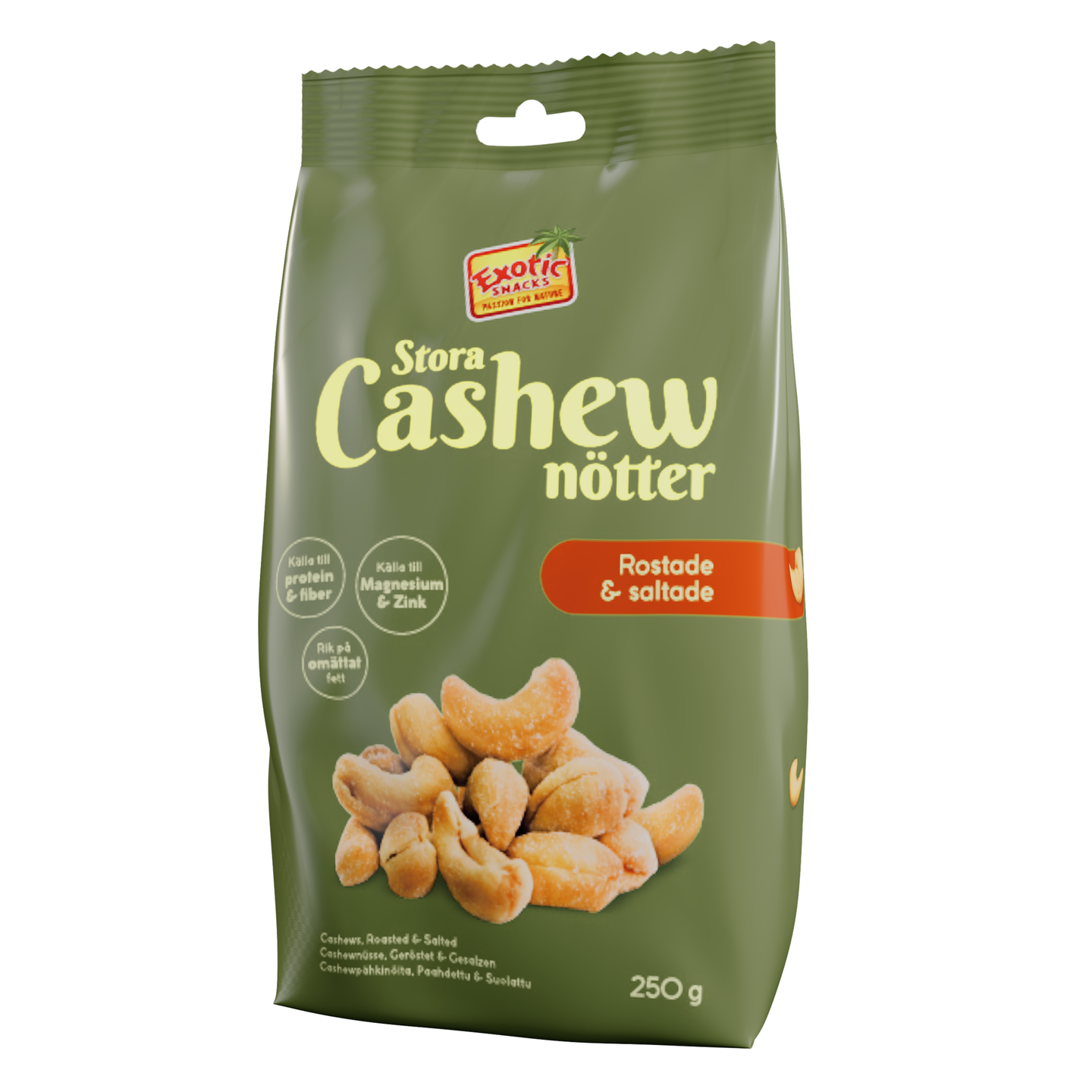 Exotic Snacks Cashew paahdettu suolattu 250g