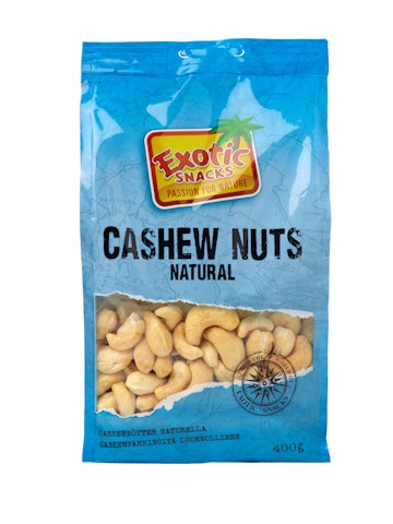 Exotic Snacks cashewpähkinöitä luonnollinen 400g