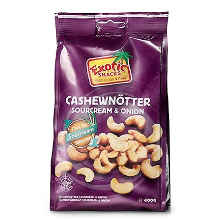 Exotic cashewpähkinä 400g sourcream&onion
