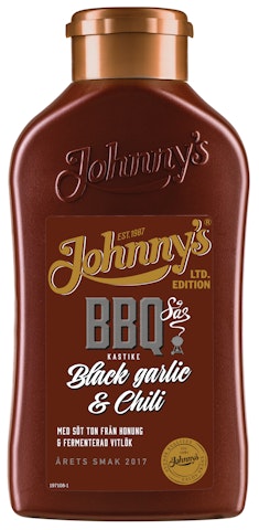 Johnny's bbq-kastike 470g musta valkosipuli & chili