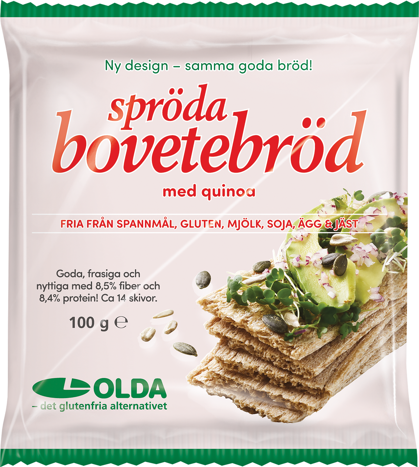 Oldana tattari-quinoanäkkileipä 100g gluteeniton