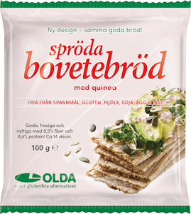 Oldana tattari-quinoanäkkileipä 100g gluteeniton