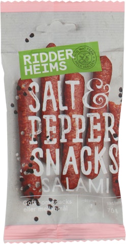Ridderheims snacks salami salt&pepper 70g