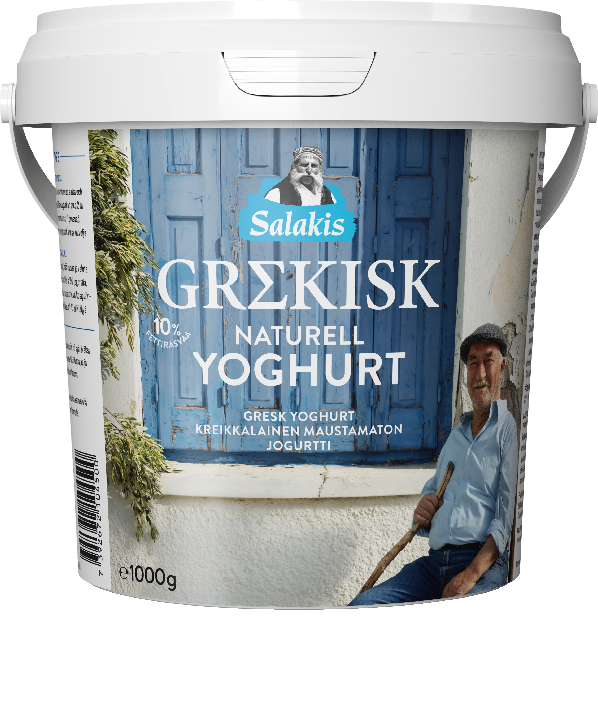 Salakis kreikkalainen maustamaton jogurtti 1kg 10%