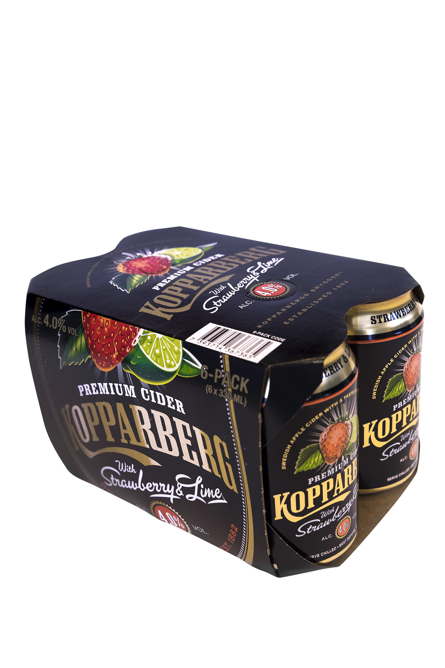 Kopparberg Strawberry & lime 4% 0,33l 6-pack DOLLY