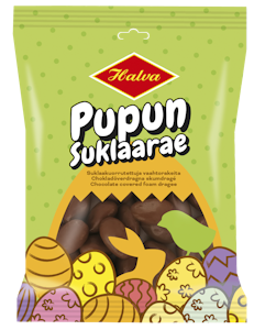 Halva Pupun suklaakuorrutettu vaahtorae 90g